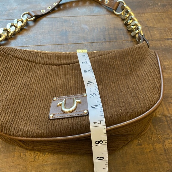 Y2K True Religion  brown Corduroy Chain purse - Picture 6 of 12